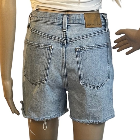 DENIM Forum "The Yoko Mid Thigh" Denim Shorts - Picture 6 of 11
